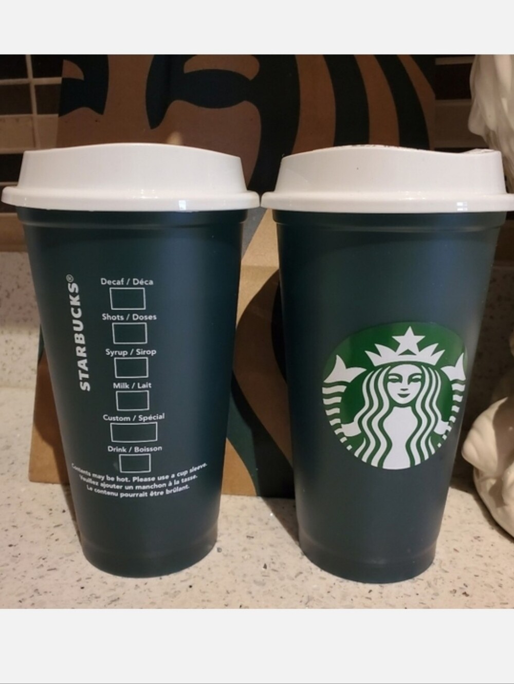 Starbucks Holiday 2020 Color Changing Cups Christmas Hot Cups Set 2 Tumbler NEW - Picture 7 of 7